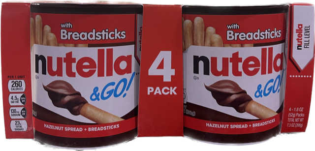 Nutella & Go Pretzel Stick Snack Choc Hazelnut 4/1.9oz